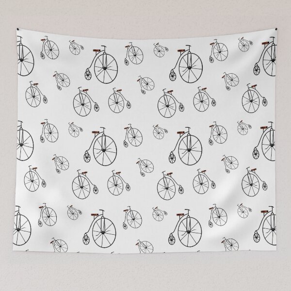 Item preview, PENNY FARTHINGS IN WHITE designed and sold by WokeWords.