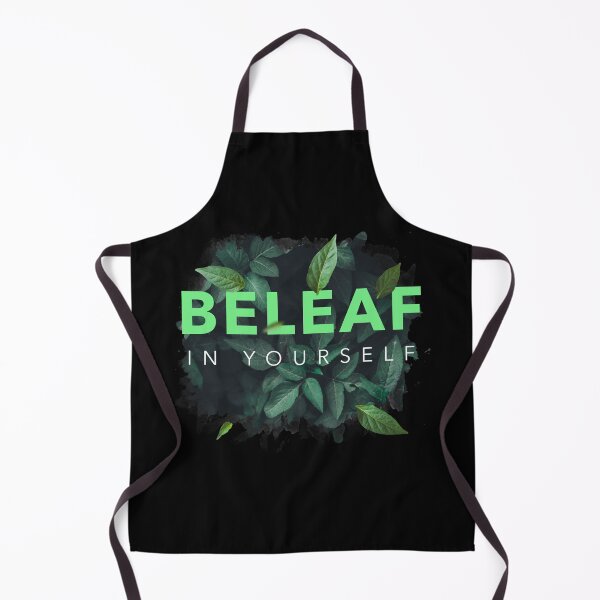 Item preview, Beleaf (Believe) In Yourself Green Leaves Punny Positive Shirt designed and sold by Shirts4Humans.