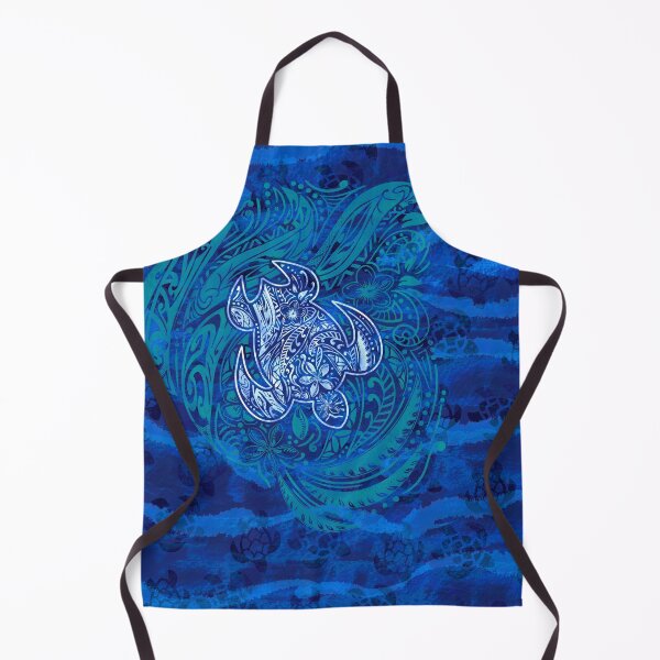 Item preview, Hawaiian Tribal Honu Dark Blue Waves  designed and sold by sunnthreads.