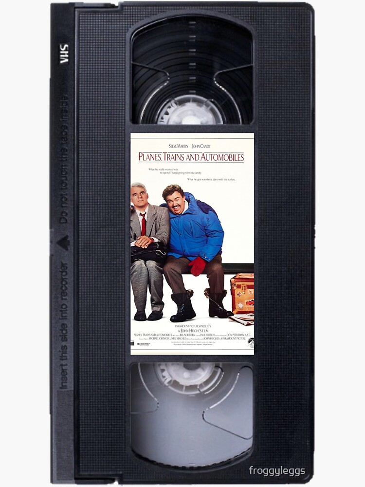 "Planes, trains, and automobiles vhs" Sticker for Sale by froggyleggs