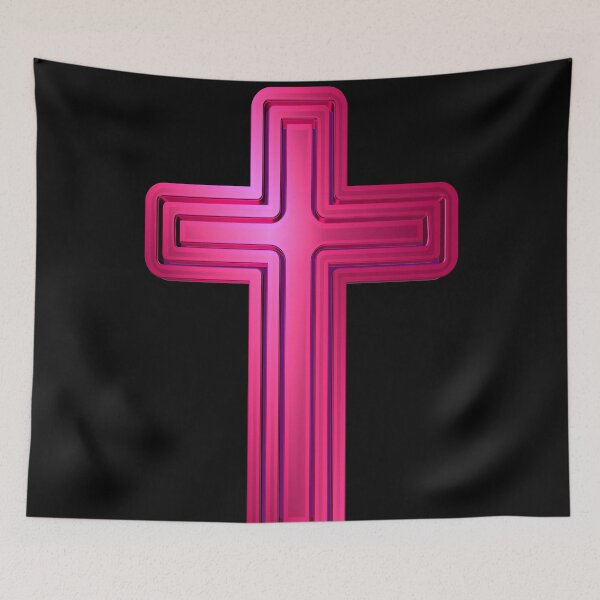 Item preview, Shining Fuchsia Christian Cross designed and sold by toddbrooney.