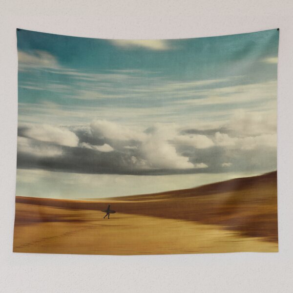 Item preview, Return - Abstract Beach Scene with Surfer designed and sold by Dyrk Wyst Redbubble Shop.