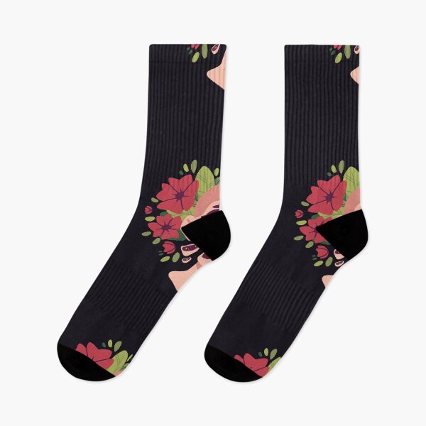 Item preview, Aesthetic cut head with flowers [PALE RED] designed and sold by Nocmora.