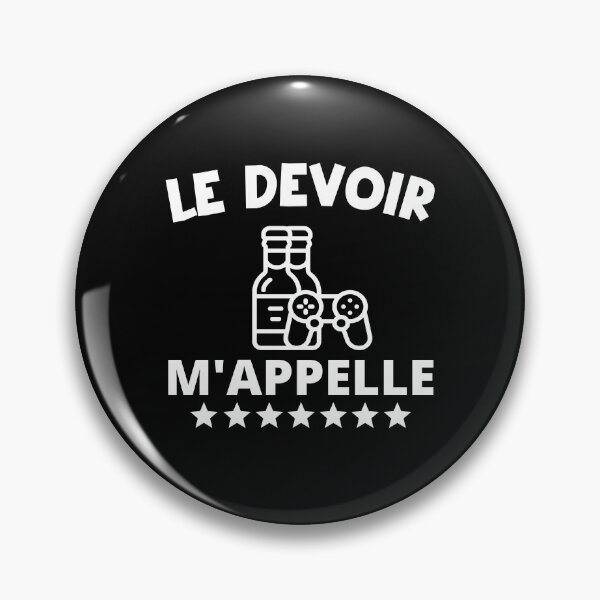 Aperçu de l'œuvre Le devoir m'appelle gamer manette de jeu et bière créée et vendue par joozybart.