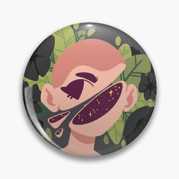 Item preview, Aesthetic cut head with flowers [PALE BLACK] designed and sold by Nocmora.