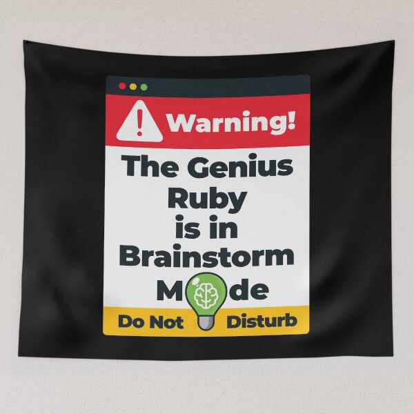Artikelvorschau, Ruby Name - Warnung Der Genius Ruby befindet sich im Brainstorming-Modus entworfen und verkauft von elhefe.