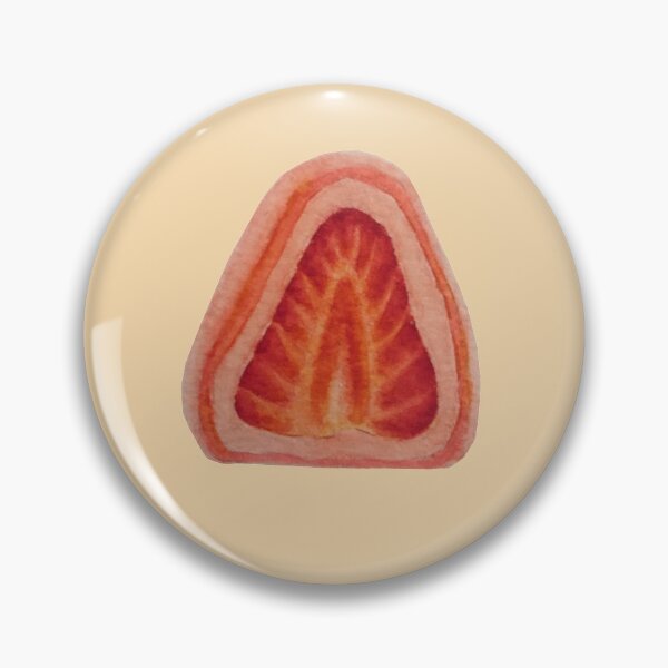 Item preview, Pink Strawberry Daifuku Mochi Watercolour Food Illustration designed and sold by tifft.