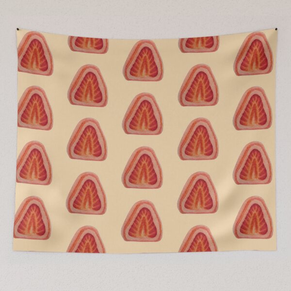 Item preview, Pink Strawberry Daifuku Mochi Watercolour Food Illustration designed and sold by tifft.