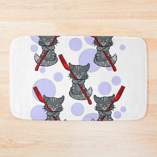 Item preview, angry kittens with forks designed and sold by sandpiperstudio.