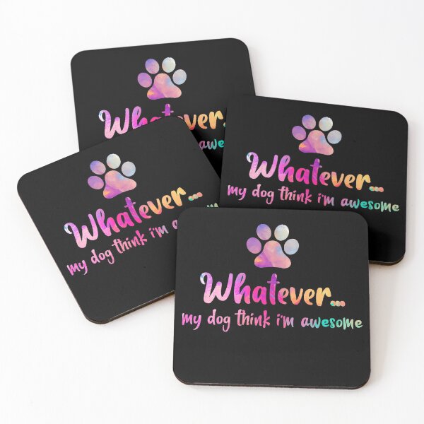 Item preview, Womens Whatever My Dog Think I'm Awesome Watercolor Style For Dog Lovers designed and sold by Kamnna.