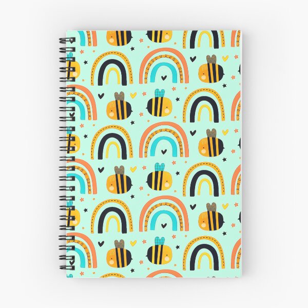 Item preview, RAINBOW AND BEES PATTERN designed and sold by NATUREZONE.