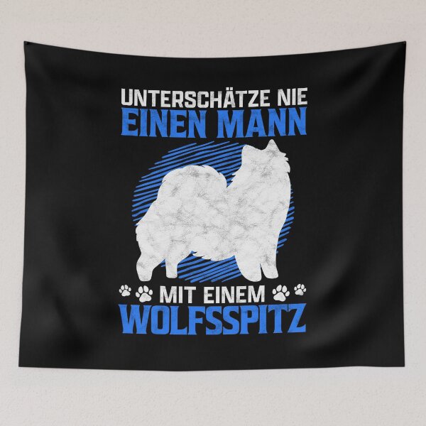 Item preview, Man with Keeshond german spitz owner humor designed and sold by madgrfx.