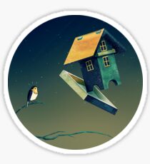 Flying Bird...house Sticker