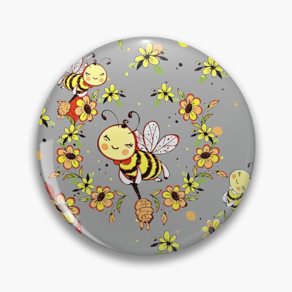 Item preview, FLOWERS AND BEES PATTERN designed and sold by NATUREZONE.