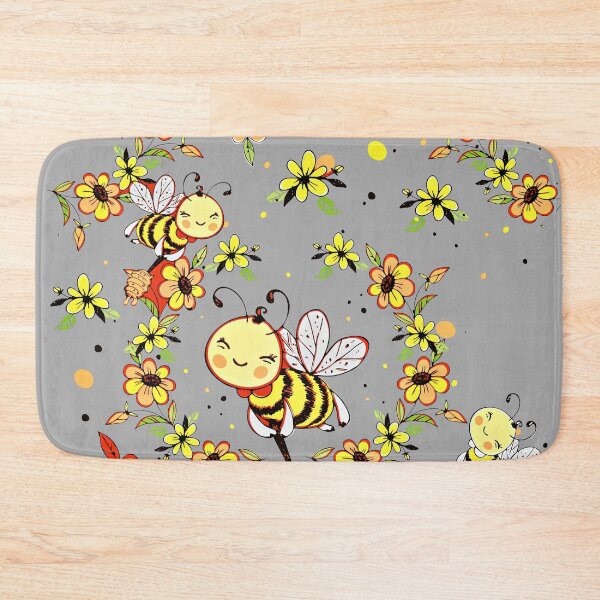 Item preview, FLOWERS AND BEES PATTERN designed and sold by NATUREZONE.