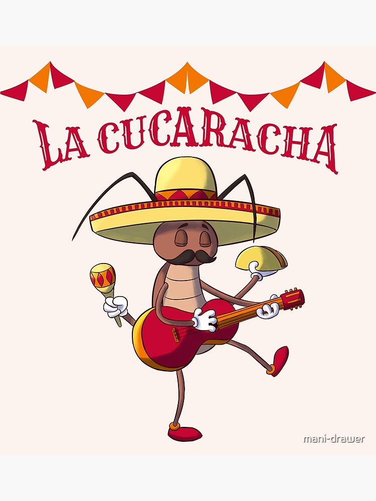 La Cucaracha - The Cockroach Greeting Card for Sale by mani-drawer