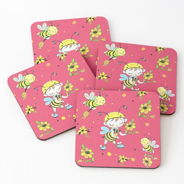 Item preview, FLOWERS AND BEES PATTERN designed and sold by NATUREZONE.