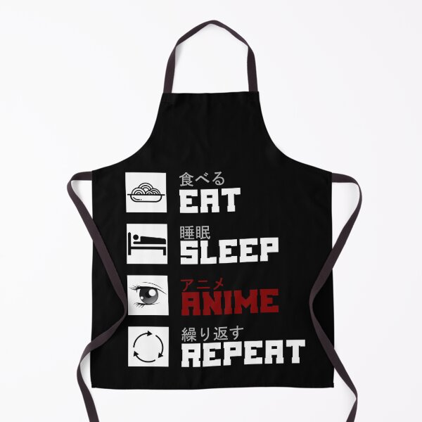 Item preview, Eat Sleep Anime Manga Japanese Kanji Japan designed and sold by DerNerd.