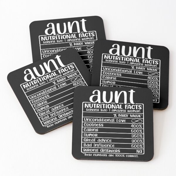 Item preview, Aunt, Nutritional Facts, Funny Aunt Gift designed and sold by FuntasticDez.