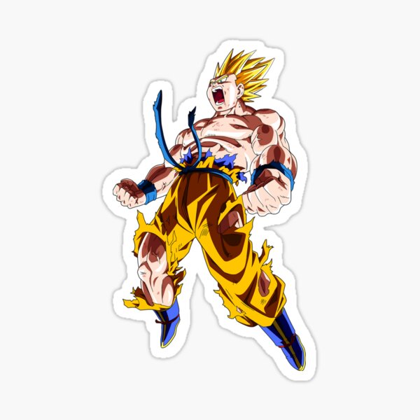 Male Anime Character Goku Super Saiyan 4 in the center, Stable Diffusion