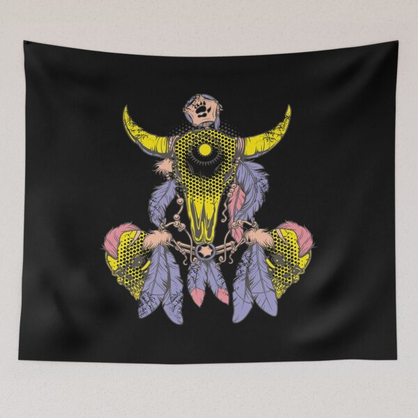 Item preview, Zombie Skull with Boho Decor designed and sold by JackieRamie.