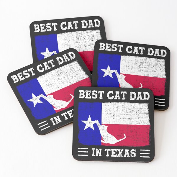 Item preview, Best Cat Dad In Texas Distressed designed and sold by curledup-cat.