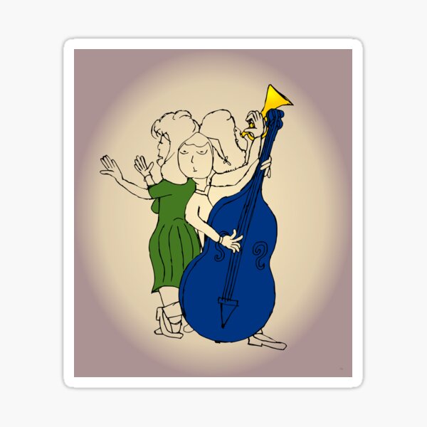 Blue Bass Sticker