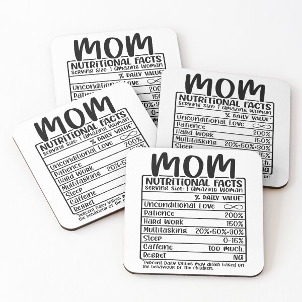 Item preview, Mom, Nutritional Facts, Funny Mom Gift designed and sold by FuntasticDez.