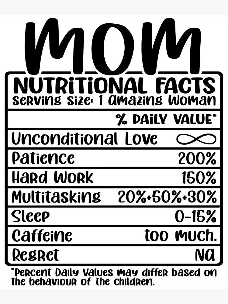 Regalo para Mama - Nutrition Facts Argentinian Mom Digital Art by