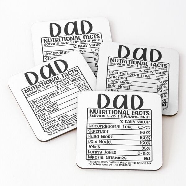 Item preview, Dad, Nutritional Facts, Funny Dad Gift designed and sold by FuntasticDez.