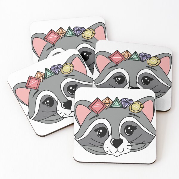 Item preview, Racoon with Gems designed and sold by MammaPanda.