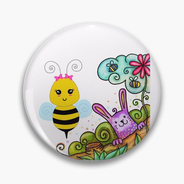 Item preview, CUTE BEE | FUNNY BEE | BEE AND FLOWERS | KAWAII BEE designed and sold by NATUREZONE.