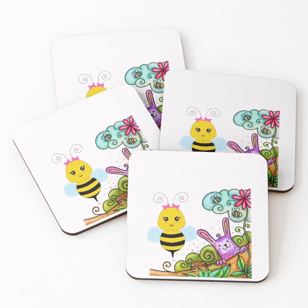 Item preview, CUTE BEE | FUNNY BEE | BEE AND FLOWERS | KAWAII BEE designed and sold by NATUREZONE.