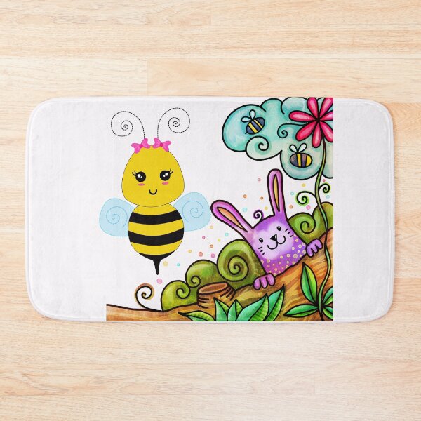 Item preview, CUTE BEE | FUNNY BEE | BEE AND FLOWERS | KAWAII BEE designed and sold by NATUREZONE.