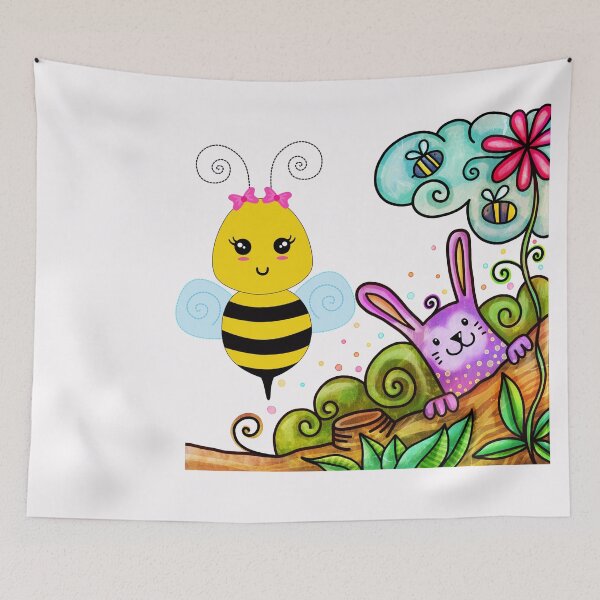 Item preview, CUTE BEE | FUNNY BEE | BEE AND FLOWERS | KAWAII BEE designed and sold by NATUREZONE.