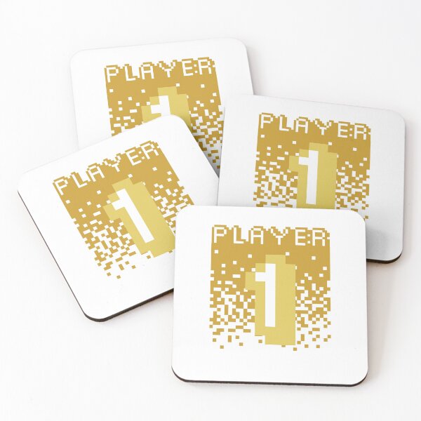 Item preview, Player 1 Gamers Pixel - Gold text font typography designed and sold by AMGraphicStudio.