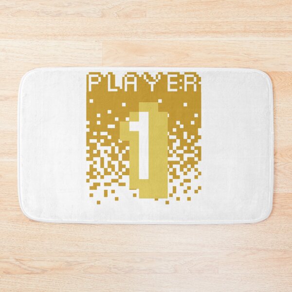 Item preview, Player 1 Gamers Pixel - Gold text font typography designed and sold by AMGraphicStudio.