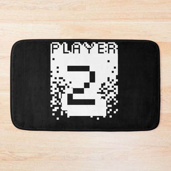 Item preview, Player 2 Gamers Pixel - White black font typography designed and sold by AMGraphicStudio.