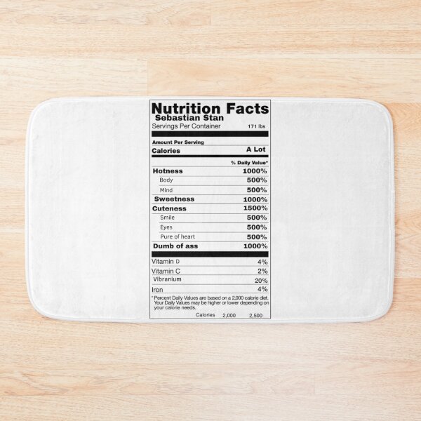 Item preview, Sebastian Stan Nutrition Facts designed and sold by L1 Creations.