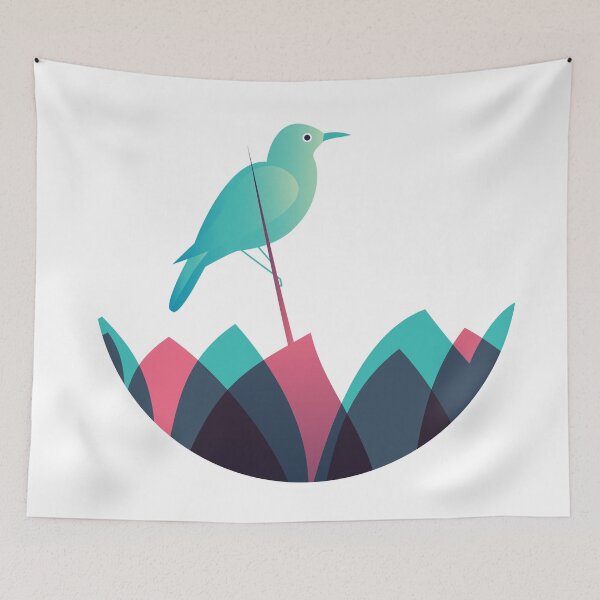 Item preview, Cyan Kingfisher on paddy field designed and sold by sharifex.
