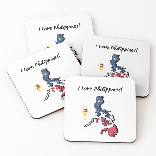 Item preview, I Love Philippines Colored Map with West Philippine Sea designed and sold by MyPrintCharming.
