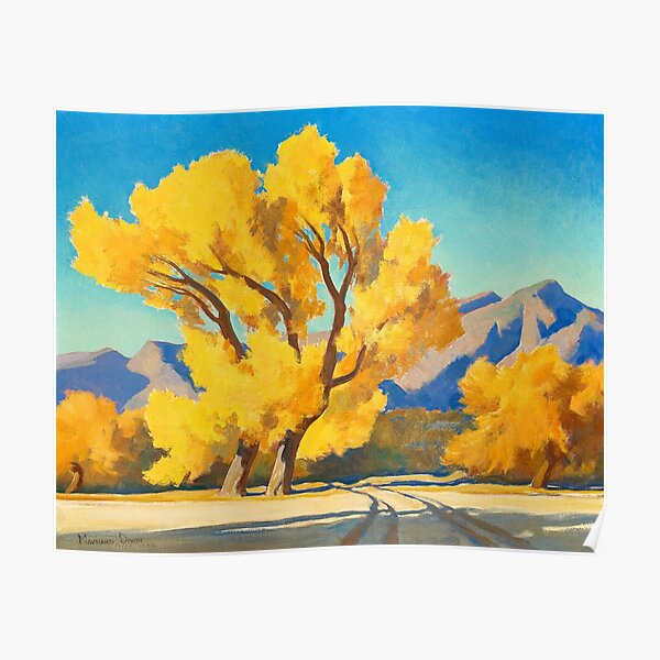Desert Cottonwoods, Arizona, 1944 by Maynard Dixon Poster