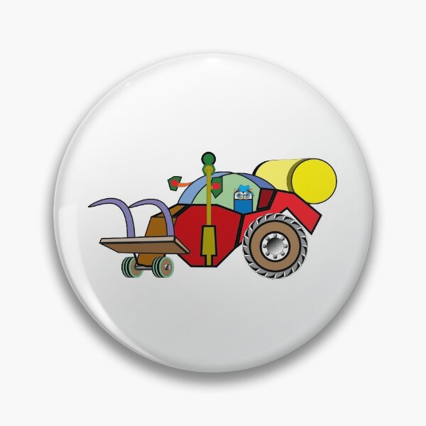 Item preview, Owl as a farmer. (15.2. Tractor with fork, fertilizer, combine,) Kind of child, decorative, digital, colorful, designed and sold by Paszkan.
