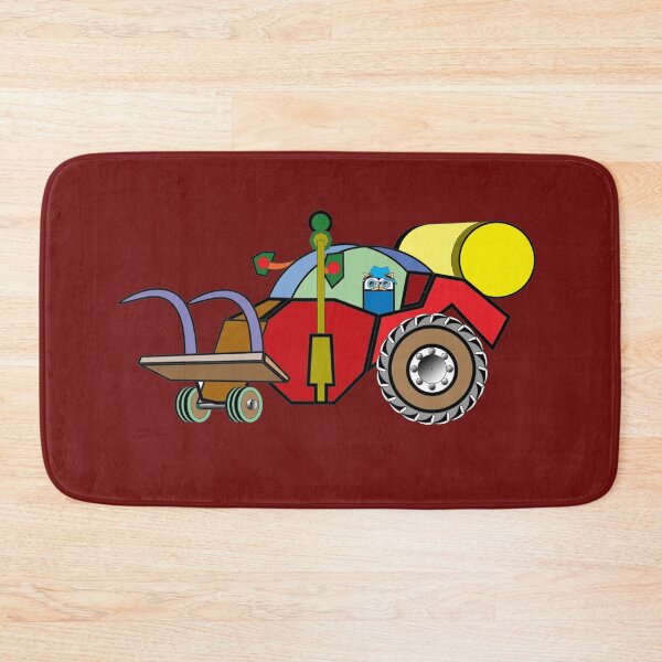 Item preview, Owl as a farmer. (15.2. Tractor with fork, fertilizer, combine,) Kind of child, decorative, digital, colorful, designed and sold by Paszkan.