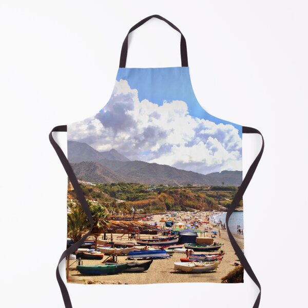 Item preview, Fishing Boats Burriana Beach Nerja Spain designed and sold by AndyEvansPhotos.