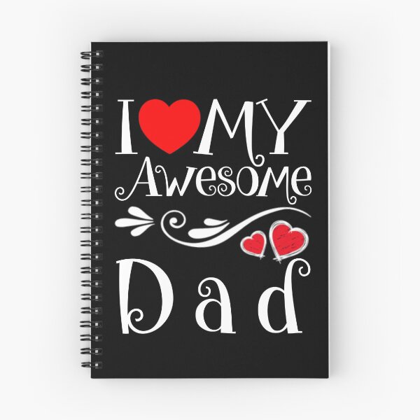 Item preview, I Love My Awesome Dad Heart Parents Day T-shirt designed and sold by HammonArt.