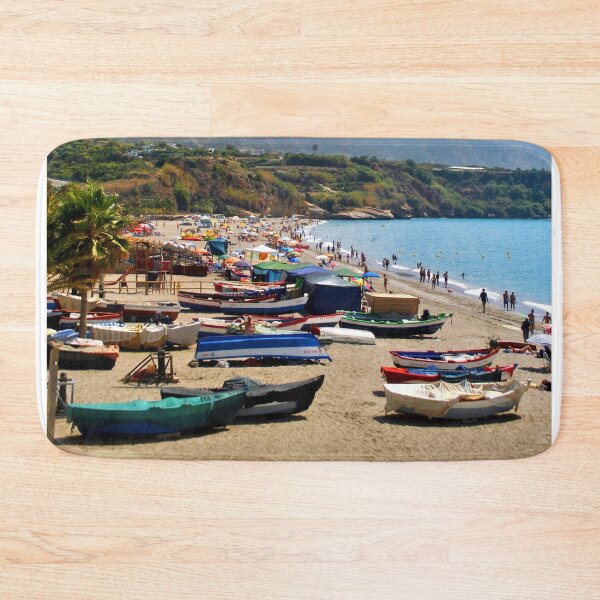 Item preview, Fishing Boats Burriana Beach Nerja Spain designed and sold by AndyEvansPhotos.
