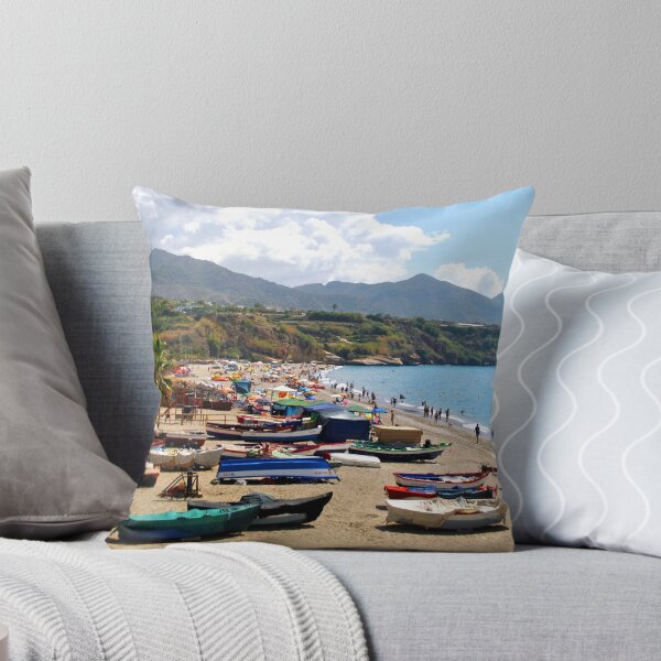 Item preview, Fishing Boats Burriana Beach Nerja Spain designed and sold by AndyEvansPhotos.
