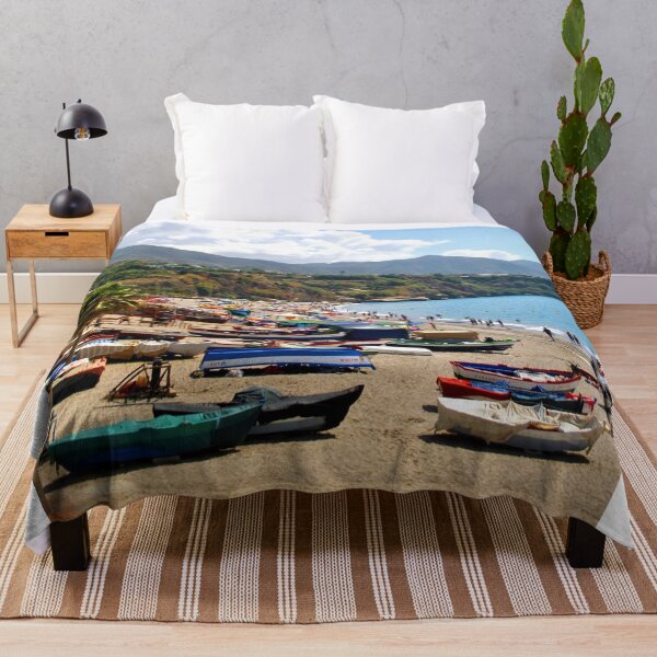 Item preview, Fishing Boats Burriana Beach Nerja Spain designed and sold by AndyEvansPhotos.