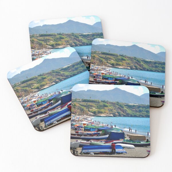 Item preview, Fishing Boats Burriana Beach Nerja Spain designed and sold by AndyEvansPhotos.